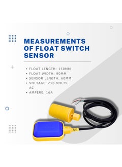 AMPEREUS AMPEREUS Float Valve with 3 Meter Wire Float Switch for Water Tank Accurate Water Level Sensor Flow Sensor Reliable Tank Level Indicator Pack of 1  - Image 2