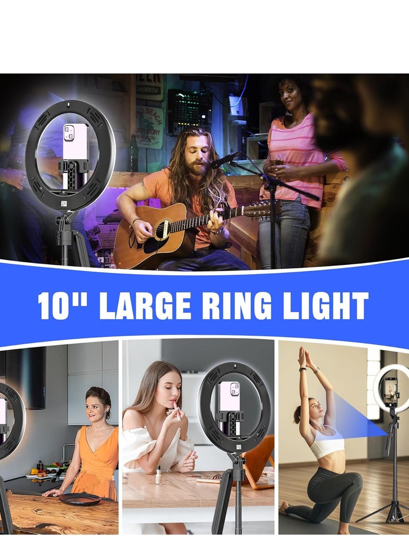 NovatraHub Auto Face-Tracking Selfie Stick Tripod with 10” Ring Light, 360° Rotation, 71” Extendable Stand, Wireless Remote, Adjustable Brightness & Phone Holder Perfect for Vlogging, TikTok, YouTube, Makeup & Live Streaming - Image 3