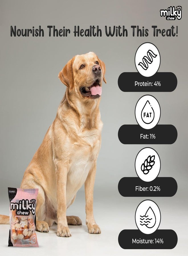 Dogaholic مكافآت ميلكي تشو للكلاب بنكهة الدجاج والحليب - وجبات خفيفة غنية بالبروتين على شكل عظام للتدريب والمكافآت اليومية | مكافآت صحية للكلاب من جميع السلالات ومراحل الحياة - Image 4