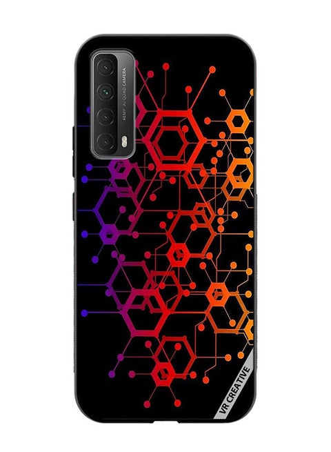 Protective Case Cover For Huawei Y7a Abstract Circuit Board Design Multicolour