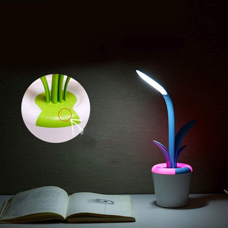 Kresal Table Lamp Eye Protection USB Table Lamp Led Table Lamp Clivia Creative Touch Colorful Table LampMulti Color - Image 2