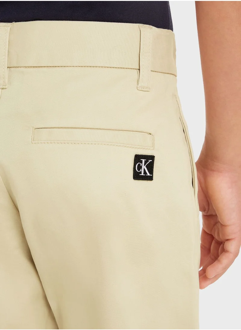Calvin Klein Jeans Kids Straight Fit Chinos