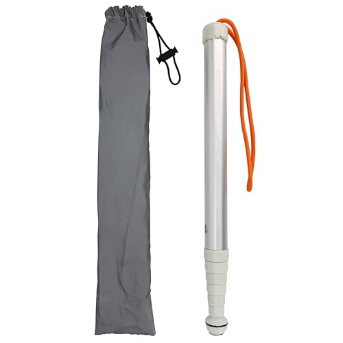 Marsrut Walking Stick for Blind Telescopic Cane with Storage Bag, 49" Extented Anti Slip Shockproof Folding Reflective Retractable Telescoping Prop Gadgets Items for Seeing Eye Vision Visually Impaired People - Image 1