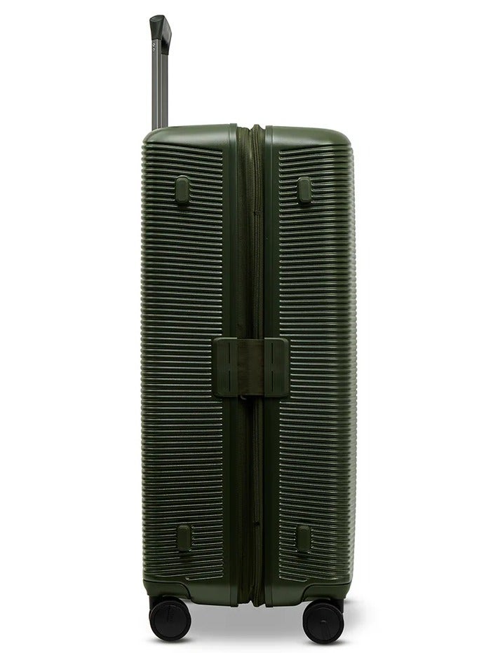 Echolac Ultima 76 Cm Hardcase 4 Double Wheeled Check-In Luggage Trolley - Deep Olive - Image 4