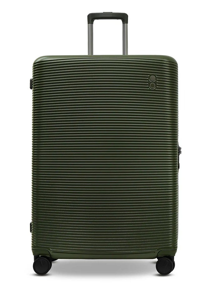 Echolac Ultima 76 Cm Hardcase 4 Double Wheeled Check-In Luggage Trolley - Deep Olive - Image 1