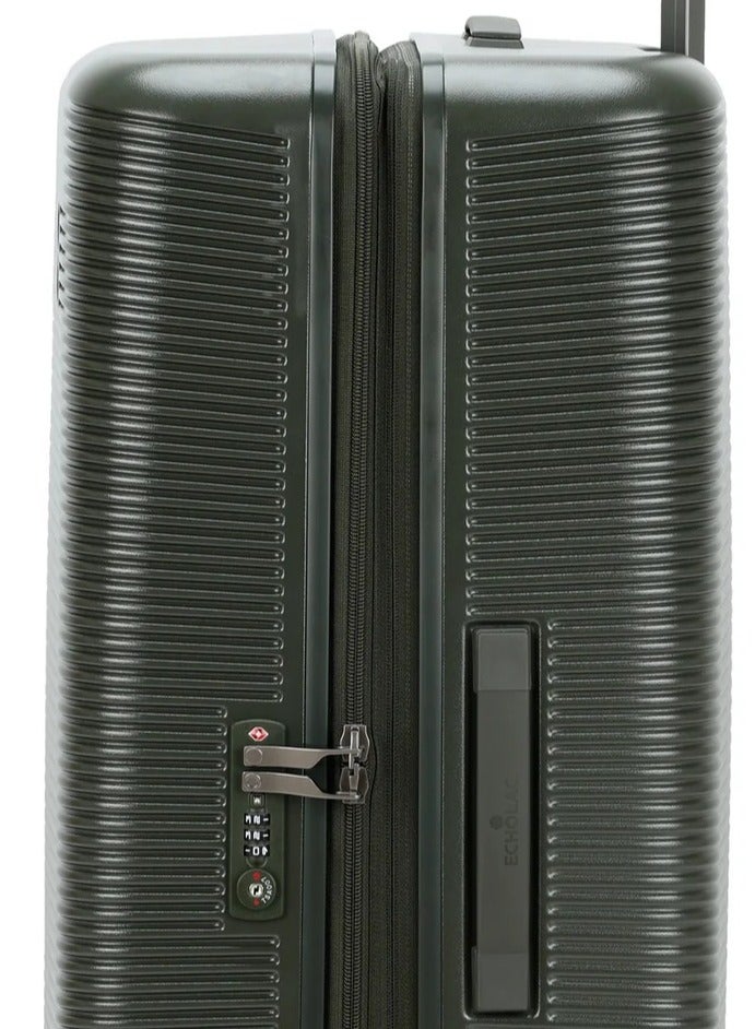 Echolac Ultima 76 Cm Hardcase 4 Double Wheeled Check-In Luggage Trolley - Deep Olive - Image 5