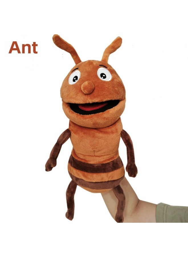 Insect Puppet Toy Moving Mouth Plushie Cartoon Caterpillar Animal Hand Puppet For Kindergarten Children's Play-Color:Ant-Height:40cm - Image 1