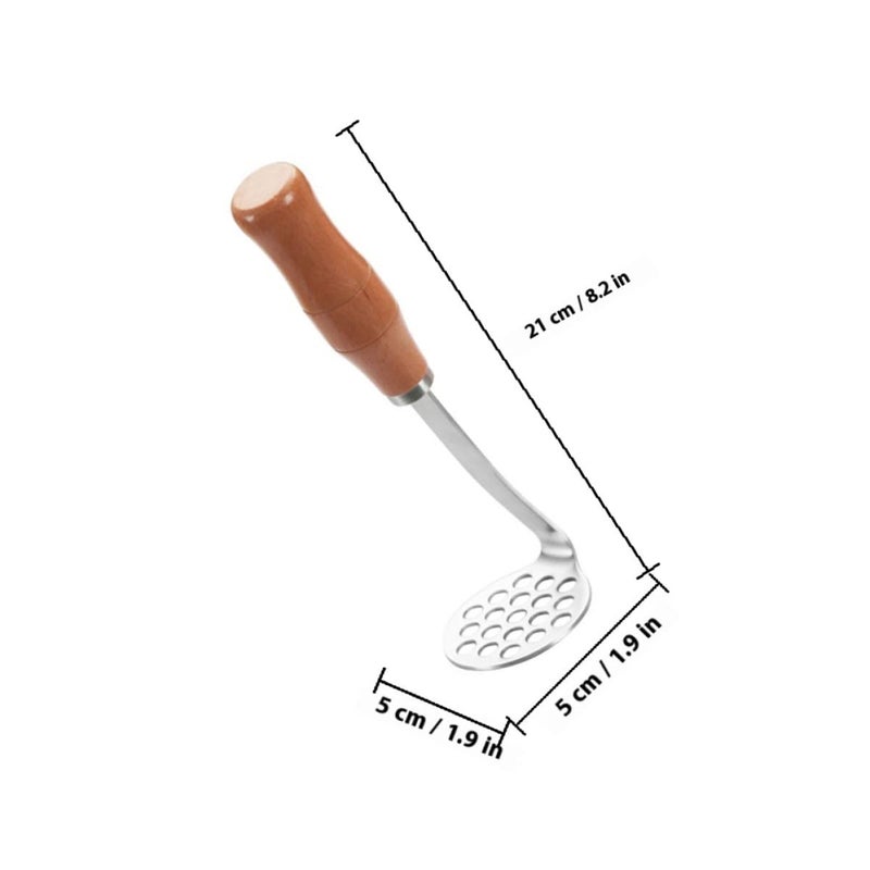304 Stainless Steel Potato Masher Kitchen Food Pressing Tool for Vegetables and Potatoes - Image 3