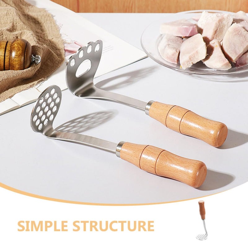 304 Stainless Steel Potato Masher Kitchen Food Pressing Tool for Vegetables and Potatoes - Image 5