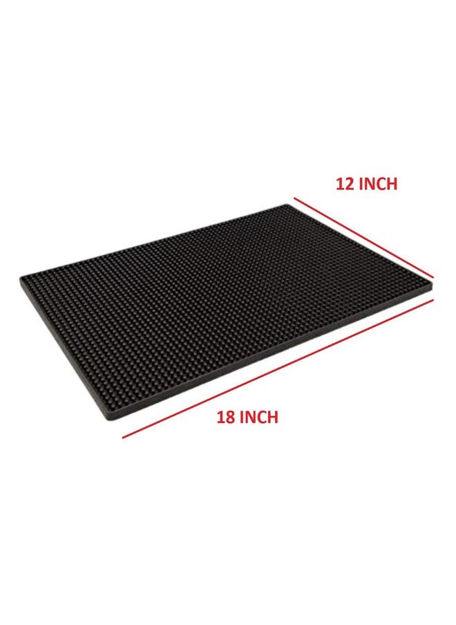 Bridge2shopping - Bridge2Shopping Rubber Bar Mat, Service Spill Mat, 18 Inch' x 12 Inch', Pack of 2 - Image 1