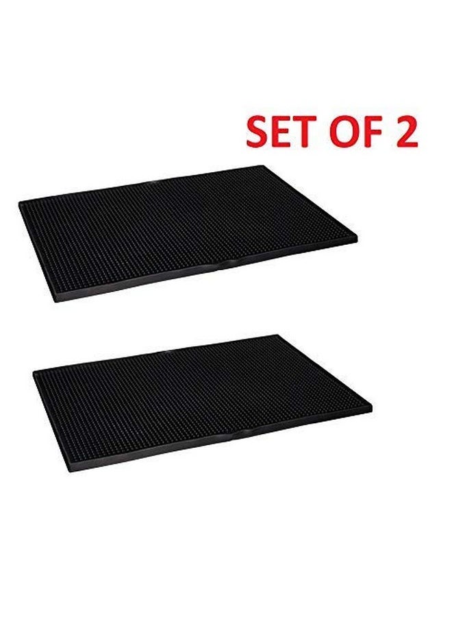 Bridge2shopping - Bridge2Shopping Rubber Bar Mat, Service Spill Mat, 18 Inch' x 12 Inch', Pack of 2 - Image 1