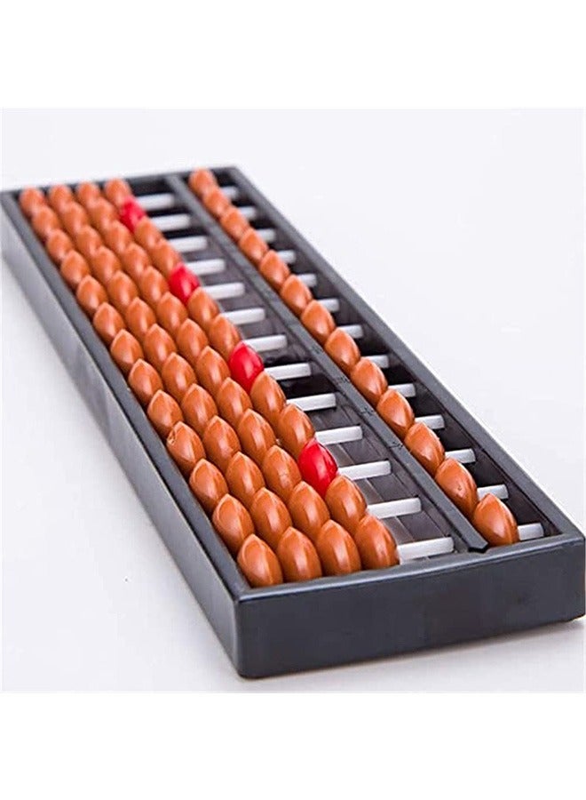 Vintage Abacus 13 Rods Wood Soroban with Reset on Chinese Japanese Calculator Counting Tool for Kid Educational Brain Teaser Toys Gift Brown - Image 4