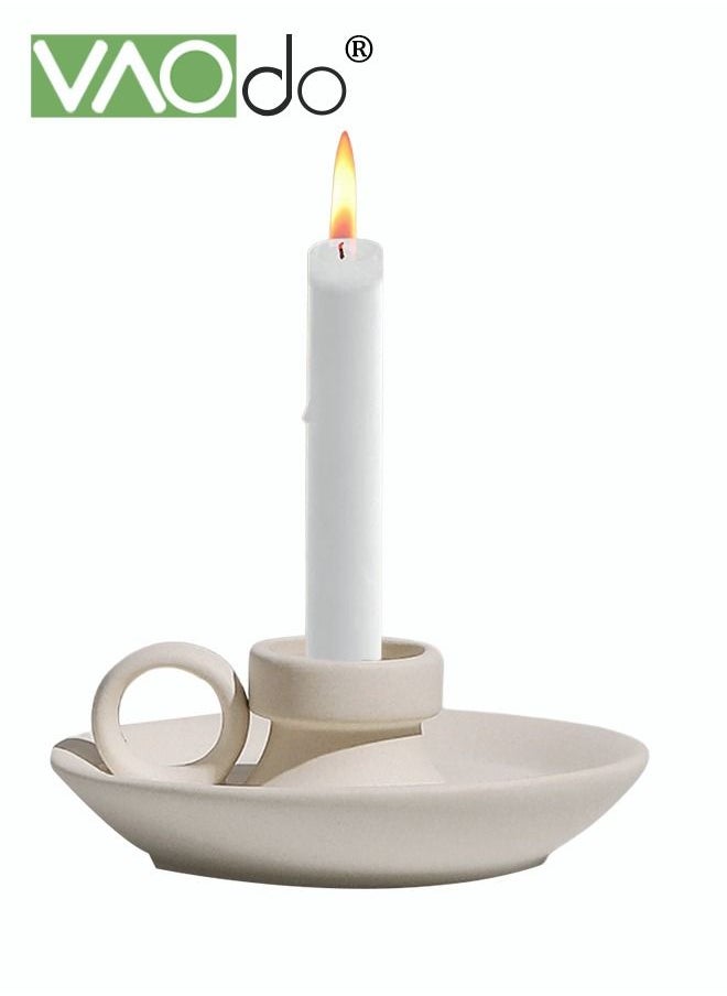 VAOdo Multifunctional Candle Holder Simple Ceramic Embryo Ornament Dried Flowers Flower Arrangement Vase Creative Modeling Artistic Home Decoration  - Image 1