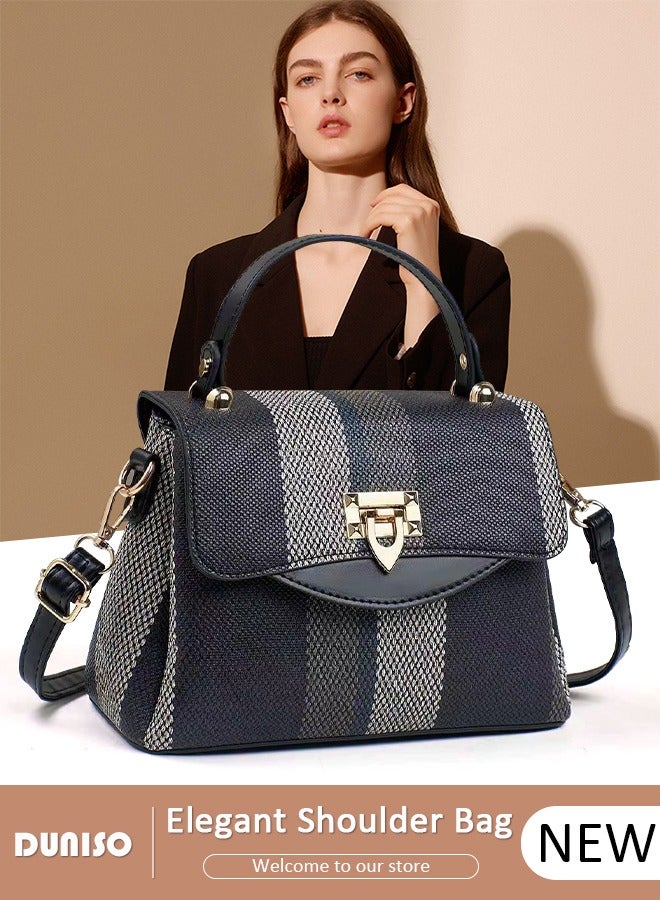 DUNISO Women's Handbag with Removable Shoulder Strap, Soft PU Leather Elegant Tote Bag, Large Capacity Tote Shoulder Bag, Fashion Ladies Satchel Bag for Office Travel Daily - Image 1