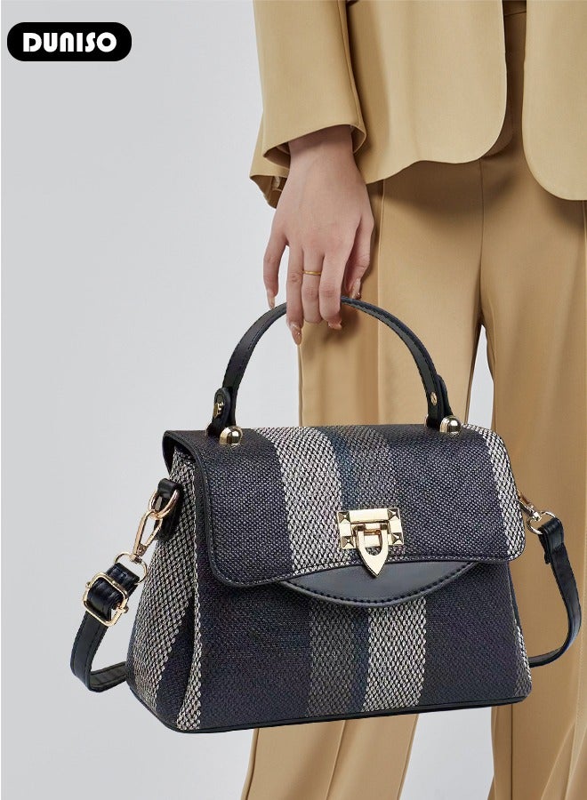 DUNISO Women's Handbag with Removable Shoulder Strap, Soft PU Leather Elegant Tote Bag, Large Capacity Tote Shoulder Bag, Fashion Ladies Satchel Bag for Office Travel Daily - Image 3