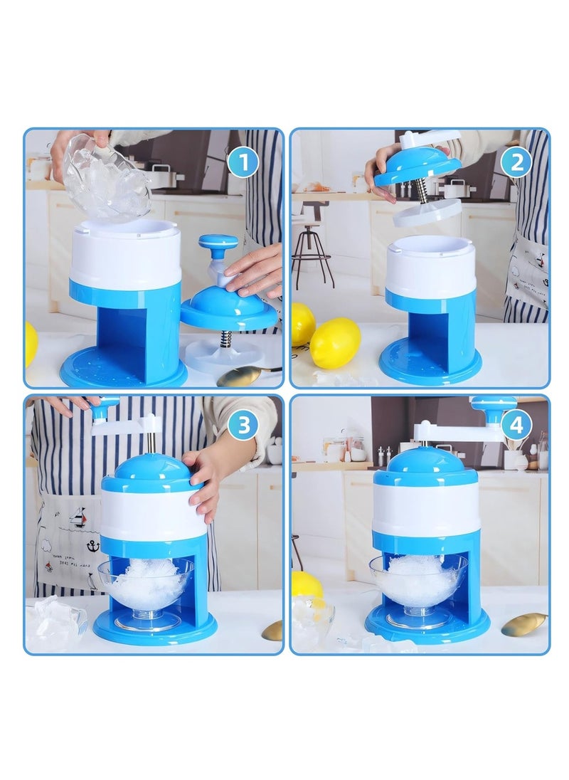 Snow Cone Machine, Portable Shaved Ice Maker, Slushy Maker, Ice Crusher for Snow Cones, Ideal for Home and Summer Parties
