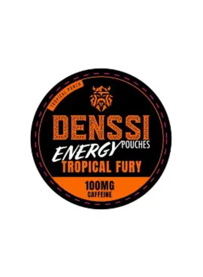 Energy Nicotine Pouch For Quitting Smoking and Tobacco, Tropical Fury, 100mg, 20 Sachets