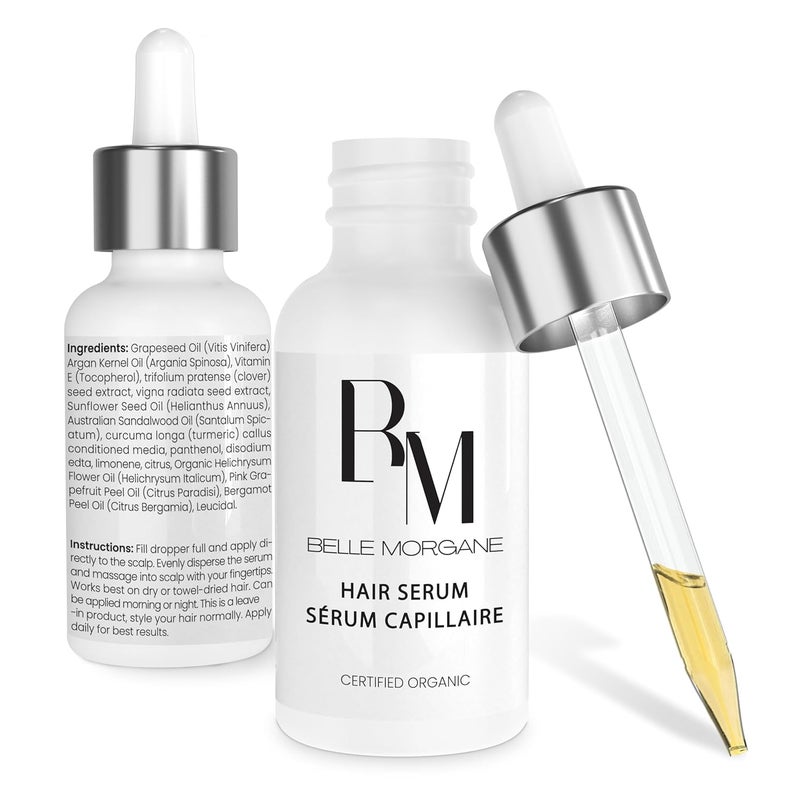 Hair Growth Serum with Vitamin E Turmeric  Argan Oil Organic Dry Scalp Treatment for Women  Natural Serum for Hair Loss  Thinning Hair  Promotes Regrowth and Thickening