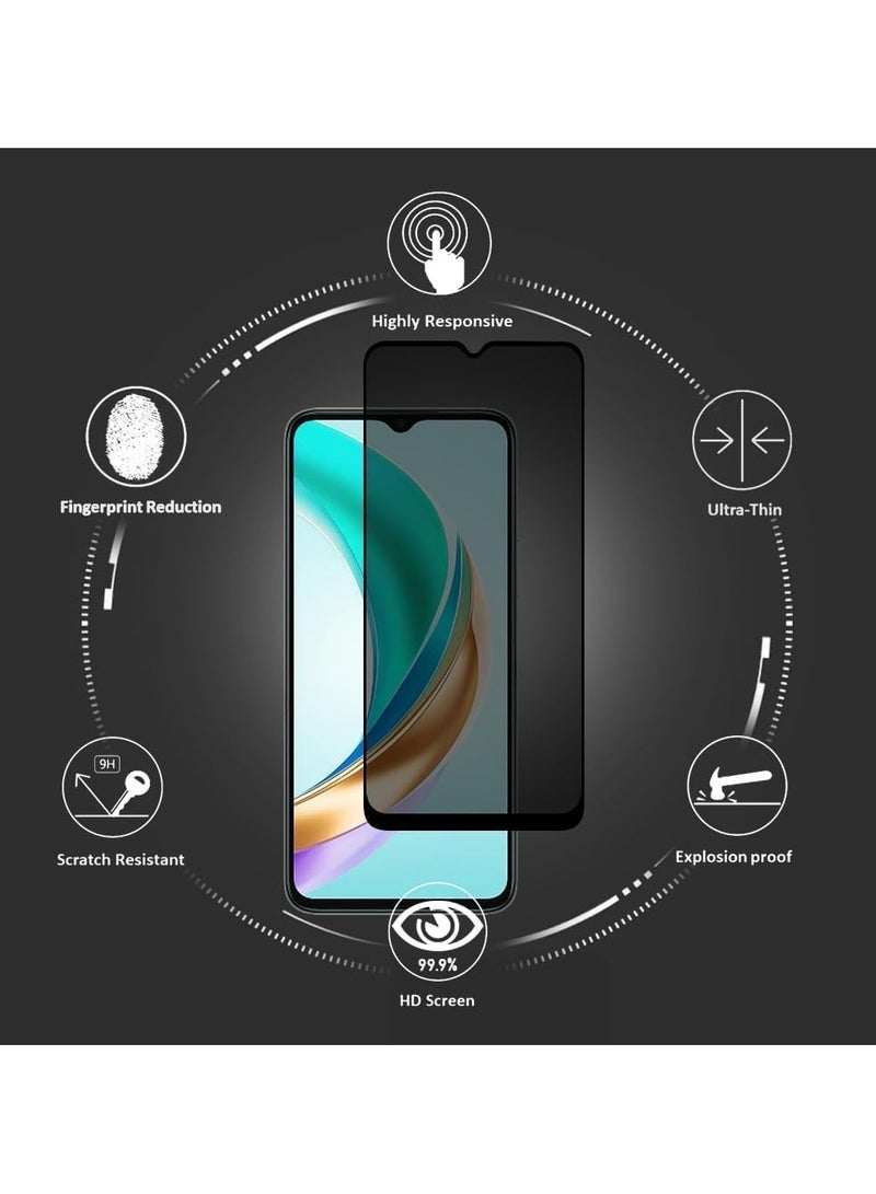 For Honor X6b Screen Protector HD Transparent Scratch-resistant Tempered glass screen protector For Honor X6b 2024 (5D Privacy Glass)