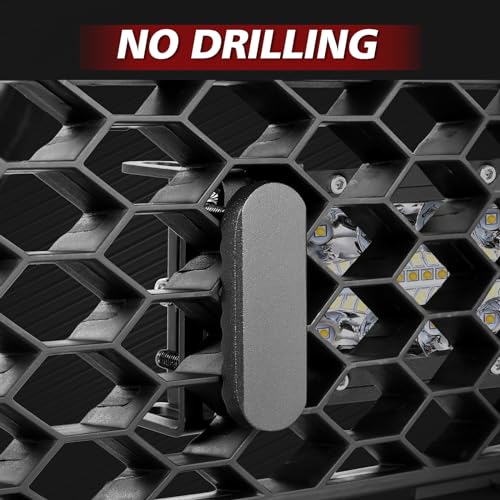 LTEODCHEW 6-30 Inch Single/Double Row LED Light Bar Front Hidden Behind Grille Mounting Brackets, Fit M6/M8 Side Mount Light Bars for F-150 Ranger RAM1500 Tocama Tundura GMC - Image 2