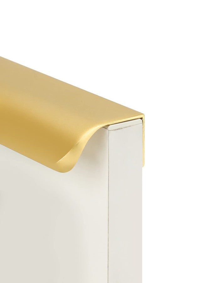 goldenwarm مقابض سحب ذهبية مات 10 عبوة 3 إنش لمطبخ الخزائن، مقابض درج من النحاس المصقول، أدوات حافة للخزائن - Image 1