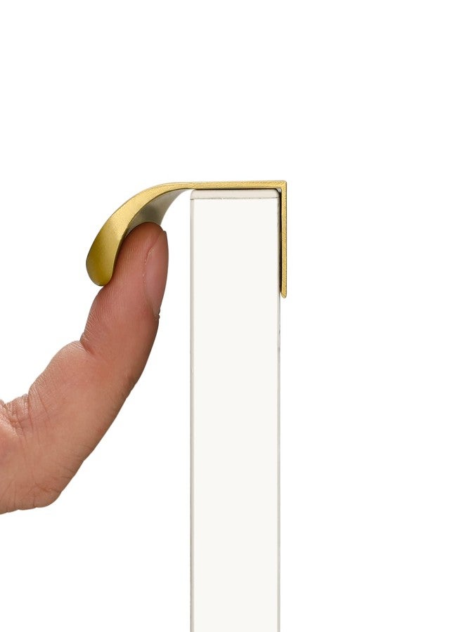 goldenwarm مقابض سحب ذهبية مات 10 عبوة 3 إنش لمطبخ الخزائن، مقابض درج من النحاس المصقول، أدوات حافة للخزائن - Image 3