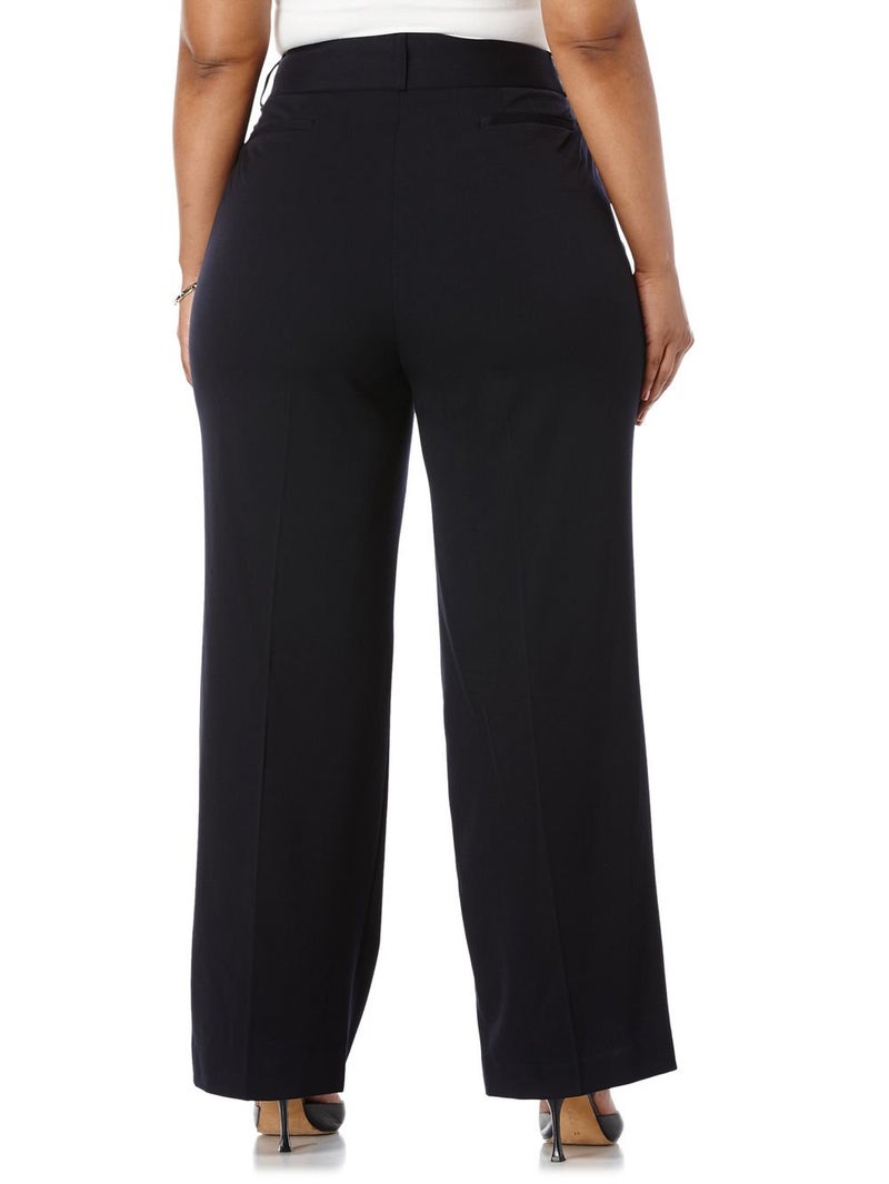 Rafaella Women's Plus Size Gabardine Bootcut Dress Curvy Fit Pants - Image 2