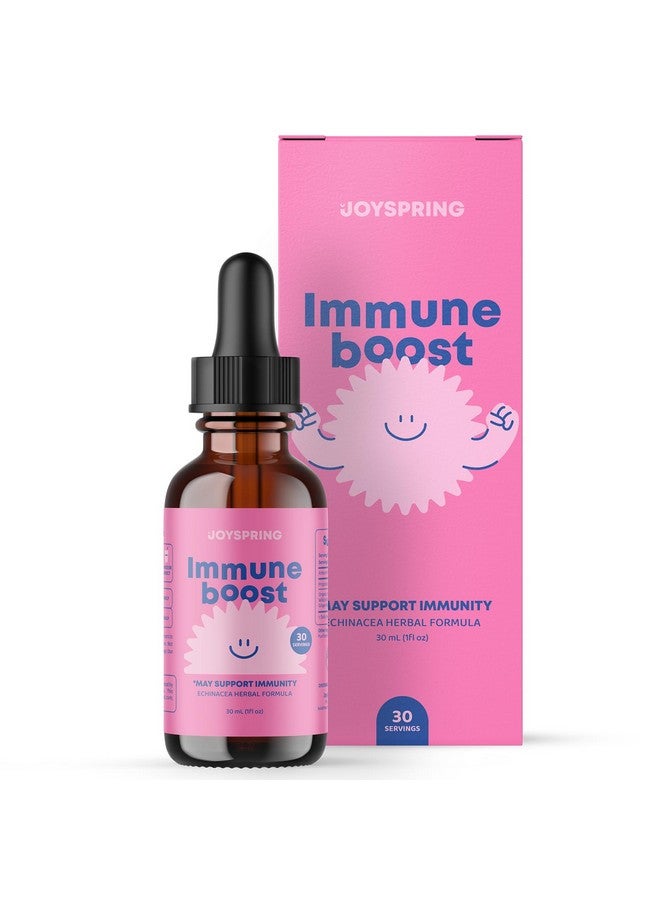 جوي سبرينج JoySpring Immune Drops - مكمل دعم مناعة الأطفال (1 أونصة سائلة، 30 وجبة) مع سائل البلسان العضوي، وإشنسا، وجذر عنب أوريغون، وقشر البرتقال للأعمار من 2 إلى 16 عامًا وما فوق والبالغين. - Image 1