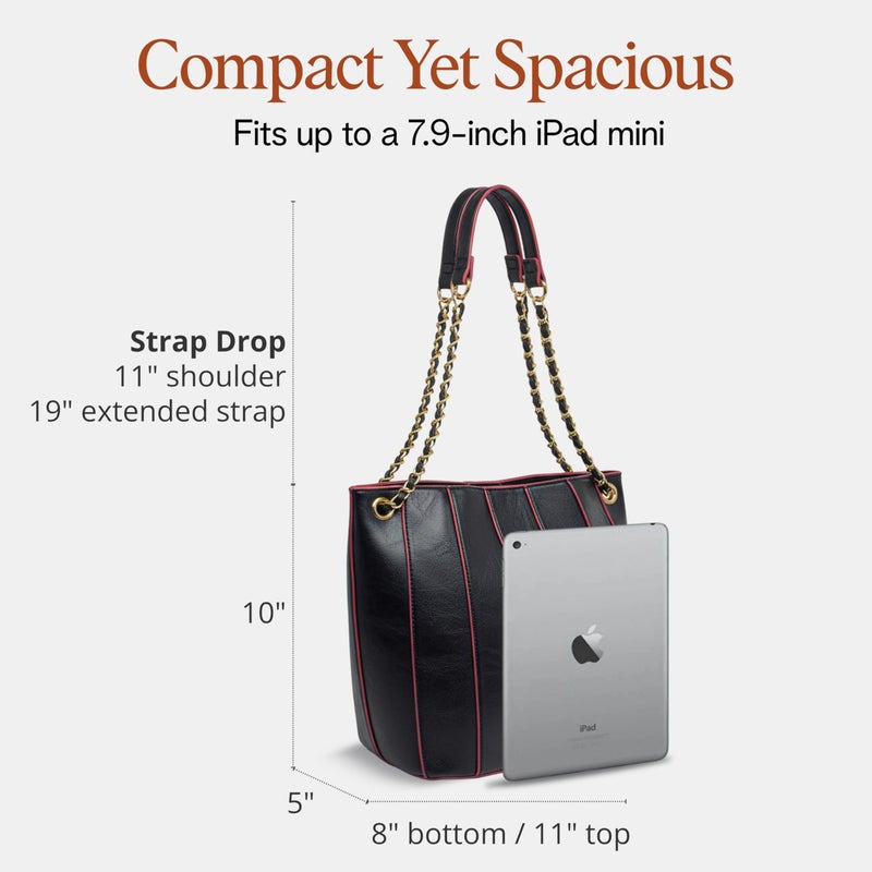 rofozzi Vegan Leather Purses for Women, Faux Leather Handbags for Women, Bucket Purse, Top Handle Bag - Image 5