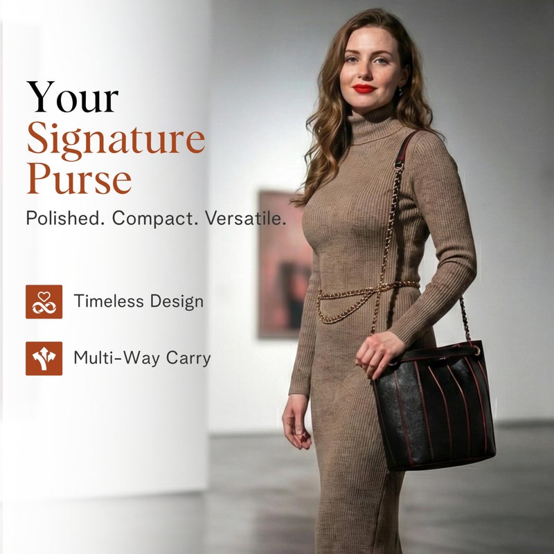 rofozzi Vegan Leather Purses for Women, Faux Leather Handbags for Women, Bucket Purse, Top Handle Bag - Image 3