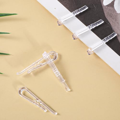 Aysatogc 200Pcs Clear Plastic U Shape Alligator Clips, 1.5” Alligator Clips with Teeth U Shape Plastic Clothespins for Shirts Fabric Folding Ties Socks Pants Hold Garments in Place - Image 5