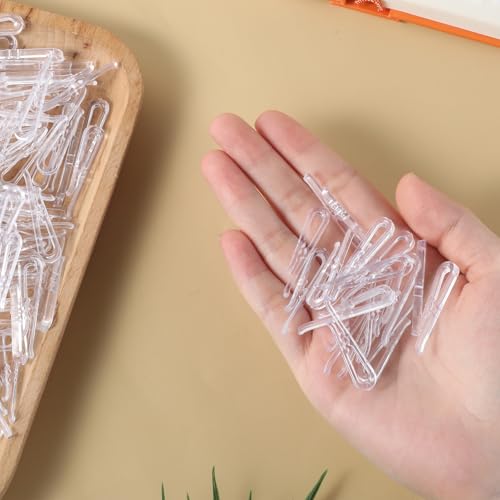 Aysatogc 200Pcs Clear Plastic U Shape Alligator Clips, 1.5” Alligator Clips with Teeth U Shape Plastic Clothespins for Shirts Fabric Folding Ties Socks Pants Hold Garments in Place - Image 4
