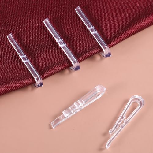 Aysatogc 200Pcs Clear Plastic U Shape Alligator Clips, 1.5” Alligator Clips with Teeth U Shape Plastic Clothespins for Shirts Fabric Folding Ties Socks Pants Hold Garments in Place - Image 3