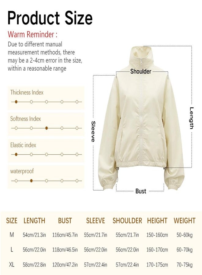 PALAY® UV Protection Jacket Women, Stylish Suncoats for Women, Zip-up Loose Fit Casual Jacket, Stand Collar Jacket with Pockets, Adjustable Hem, Lightweight Outdoor Sports Outerwear - Image 2