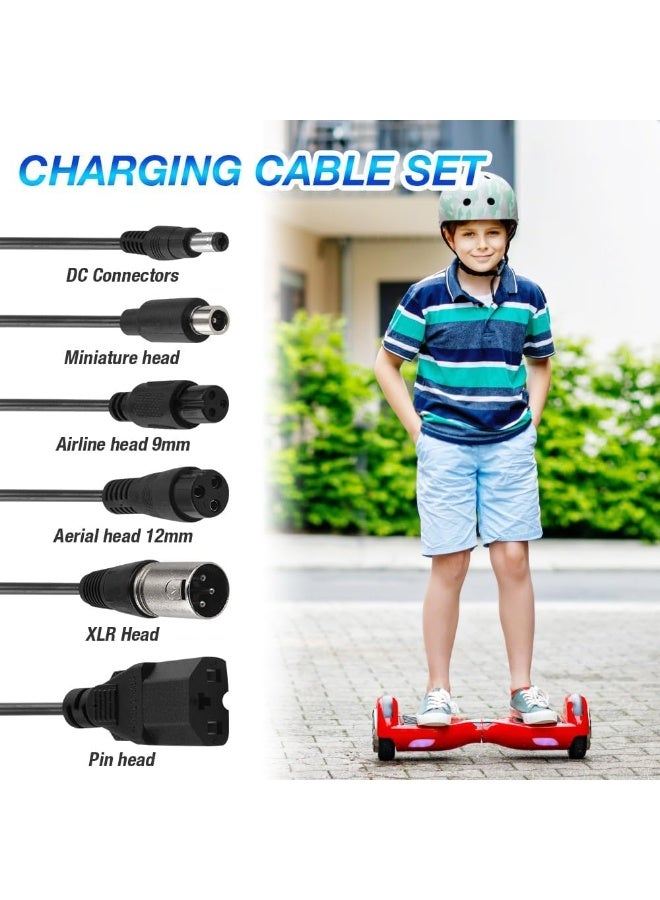 KOWVOWZ Electric Scooter Charger 42V 2A DC Power Adapter for Self-Balancing Hoverboard With 6 Connections - Image 5