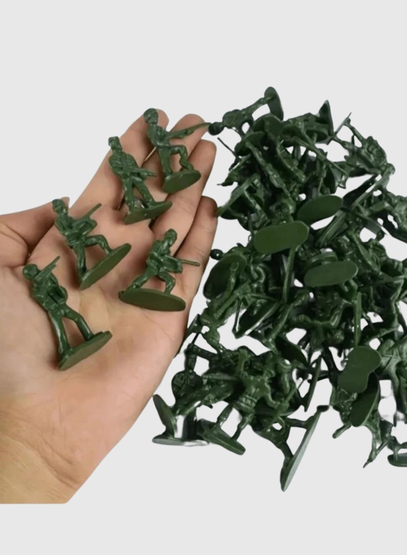 Strategy and Fun in a Small Army - 100 Pieces of Green Soldiers for Kids Full of Excitement and Fun  - Image 3