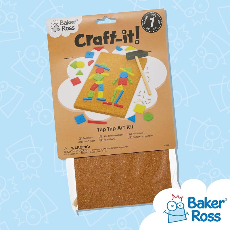 Baker Ross Hammer and Nail Set (Unit) - Children's Craft Set, Assorted Colours, 22 cm - Image 4