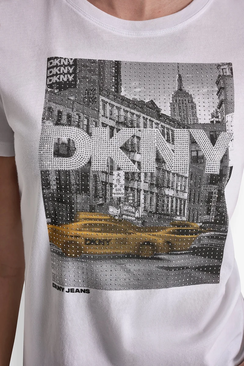 DKNY  DKNY RHINESTONE TAXI TOP for Women | Best Price UAE