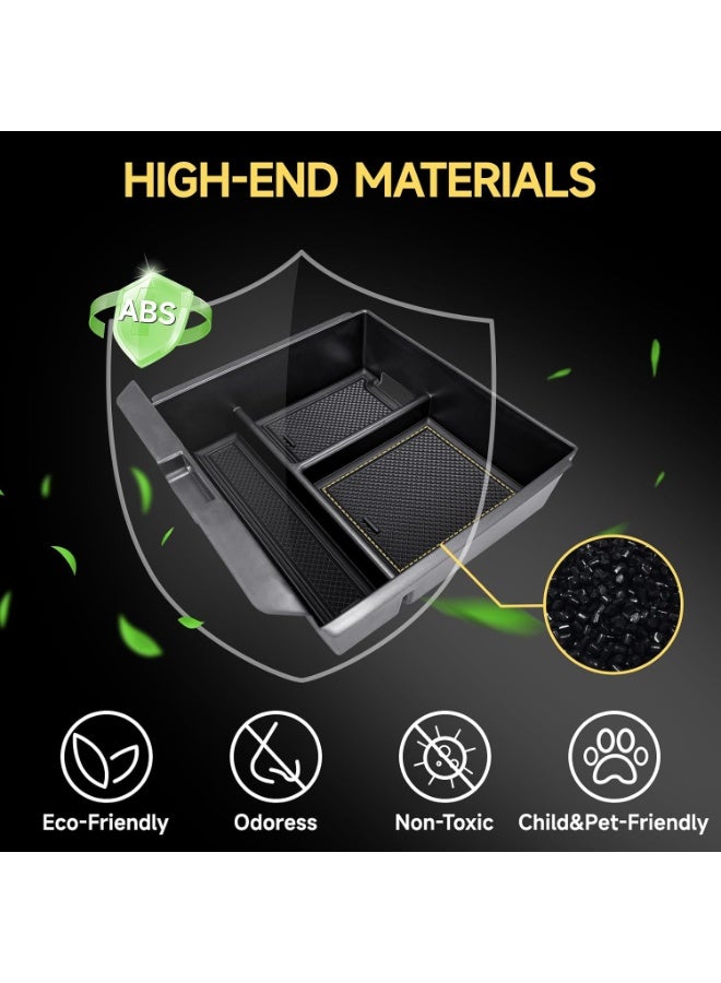 M.A&F's 5Pcs Center Console Organizer Tray for 2025 2026 Tesla Model Y Juniper & 2024-2026 Model 3 Highland, Armrest Hidden Drawer Storage Box Cup Holder, Model Y & Model 3 Accessories 2024 2025 2026 - Image 5