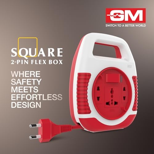 GM Modular 3040 Flex Box with 5 Meter Heavy Duty Cord, Universal 3-Pin Socket, Extension Board for Home and Office, Durable Shockproof Portable Design - Image 3