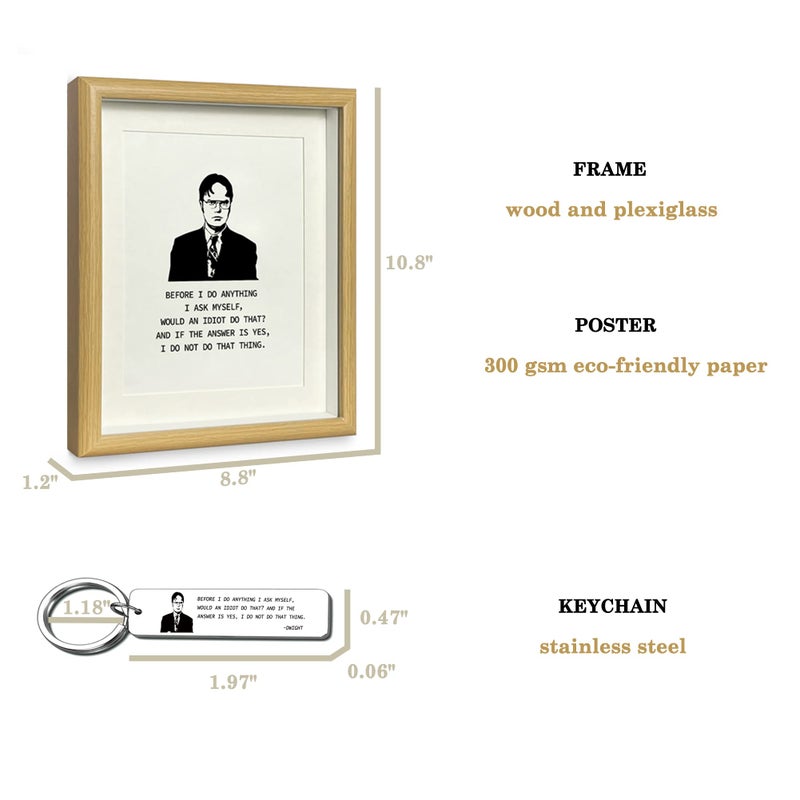 Time Roaming The Office Merchandise Motivational Photo Frame Wall Art The Office Quote Poster for Coworker  Friend or The Office TV Show Fans  (8"" X 10"") - Image 3