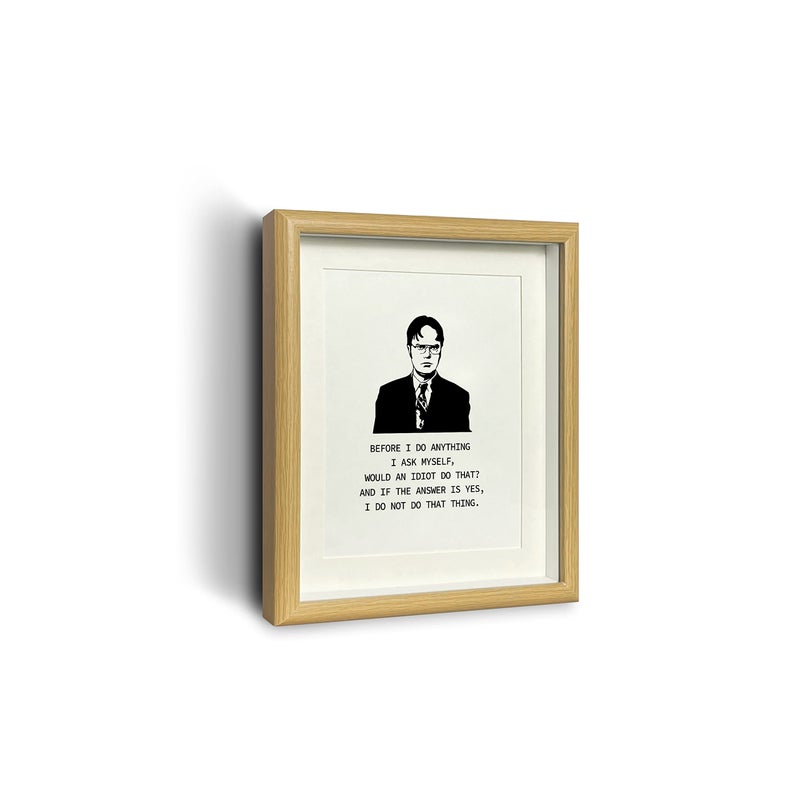 Time Roaming The Office Merchandise Motivational Photo Frame Wall Art The Office Quote Poster for Coworker  Friend or The Office TV Show Fans  (8"" X 10"") - Image 1