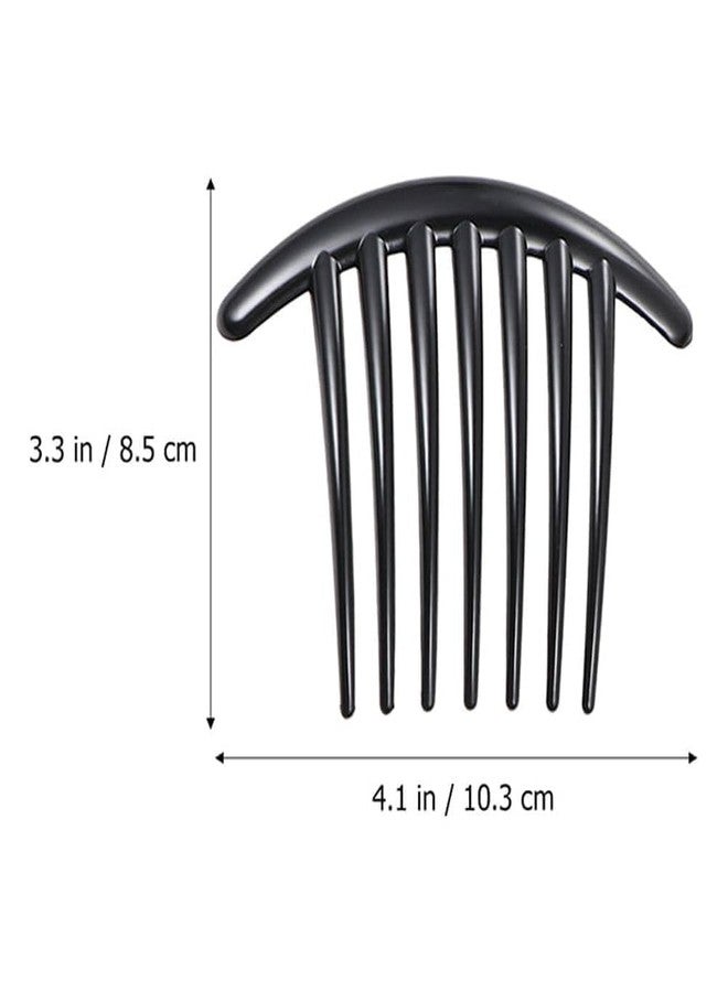 Zhuluck 7 Tooth French Twist Comb, 3PCS Black and Brown Plastic Hair Clip, Hair Side Combs, Hair Accessory for Women Girls, Hair Clip Comb Accessories - Image 2