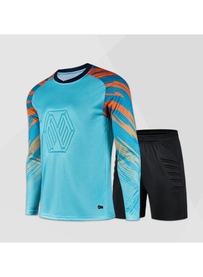 KUYING Goalkeeper Uniform Long Sleeved Goalkeeper Uniform Football Uniform Team Uniform 