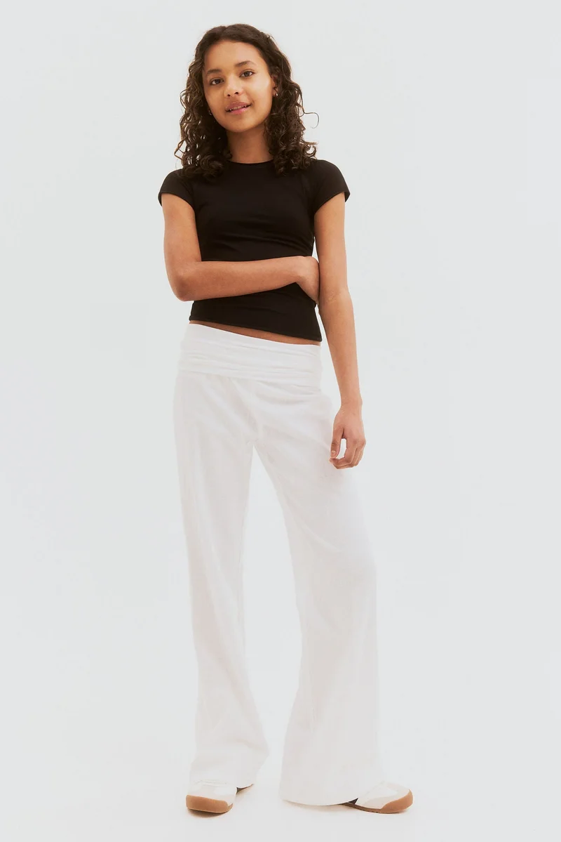 H&M Linen blend yoga-style trousers