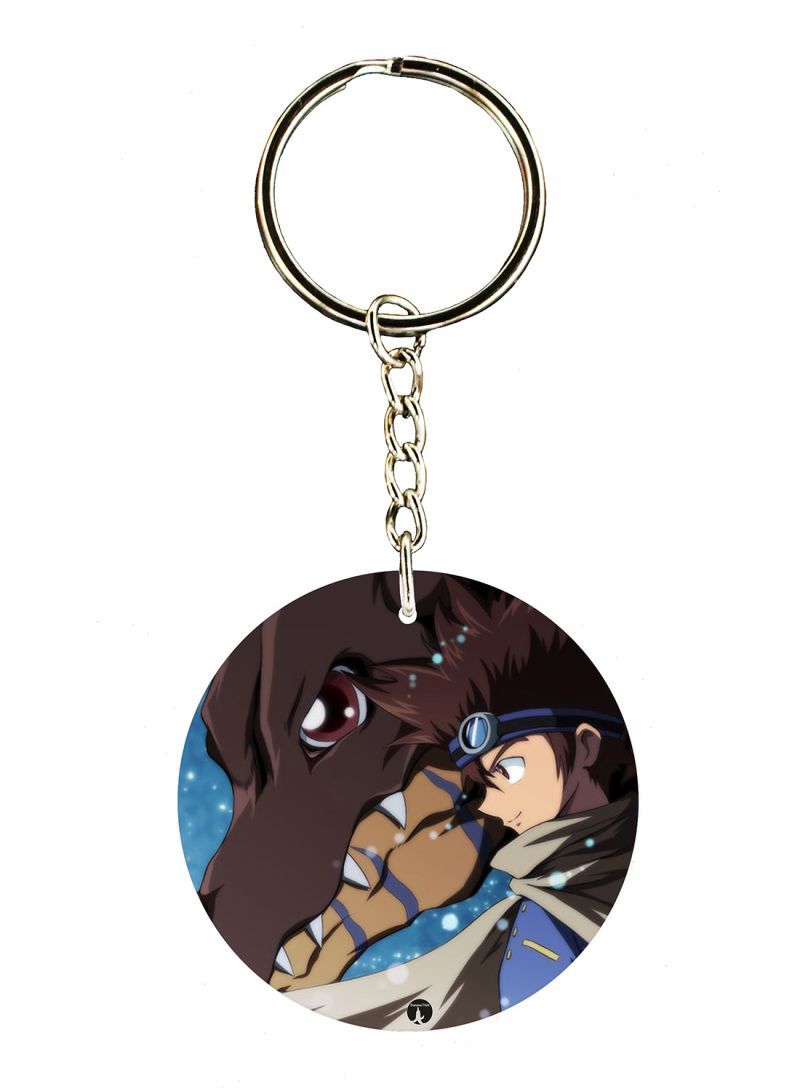 RKN Anime Digimon Double Side Printed Keychain