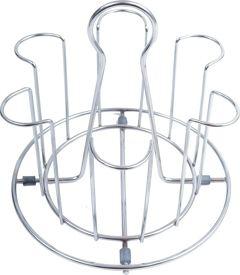 LIVINGBASICS Stainless Steel Glass Stand for Kitchen Dining Table Tumbler HolderGlass Rack forDining TableHomeOffice for 12 Glasses Set of 2 Round Design