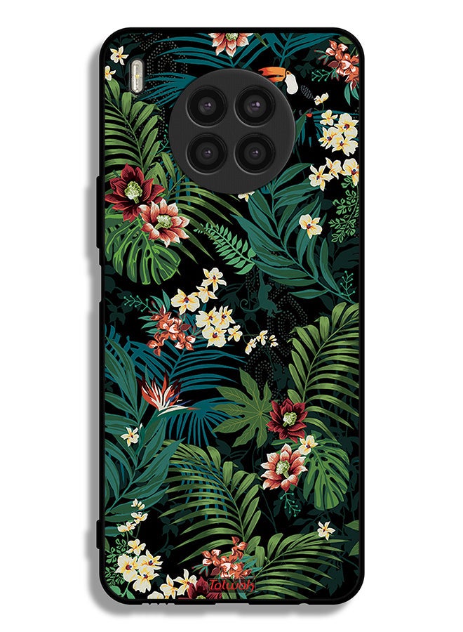 Tolwak Huawei nova 8i Protective Case Cover Tropical Leaves - Image 2