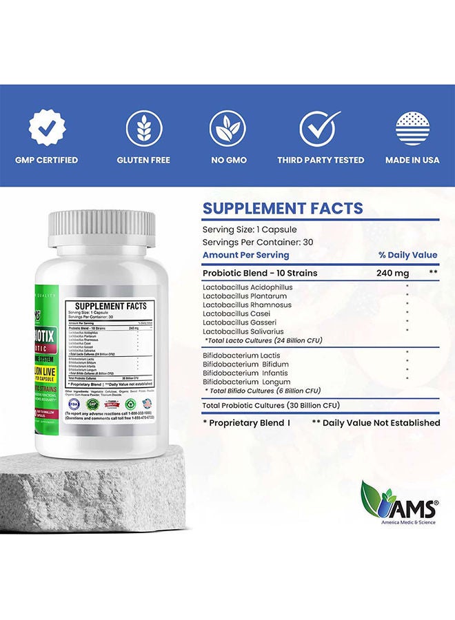 AMS Florabiotix 30 Billion Probiotic Capsules 30's - Image 4