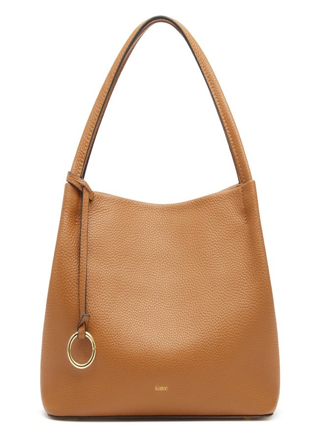 Kattee Leather Purses for Women, Crossbody Bags for Women Trendy 2025, Top Handle Handbags Satchel Bags with Adjustable Strap, Brown - Image 1